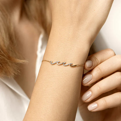 To My Sister – Always Together Wave Bracelet