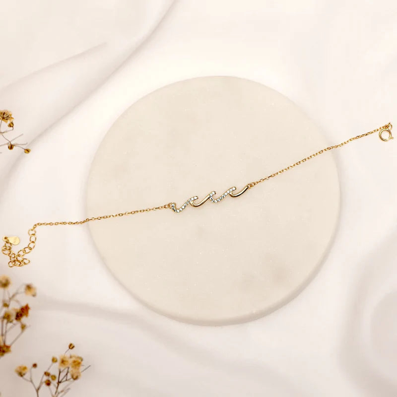 To My Wife – Always Together Wave Bracelet