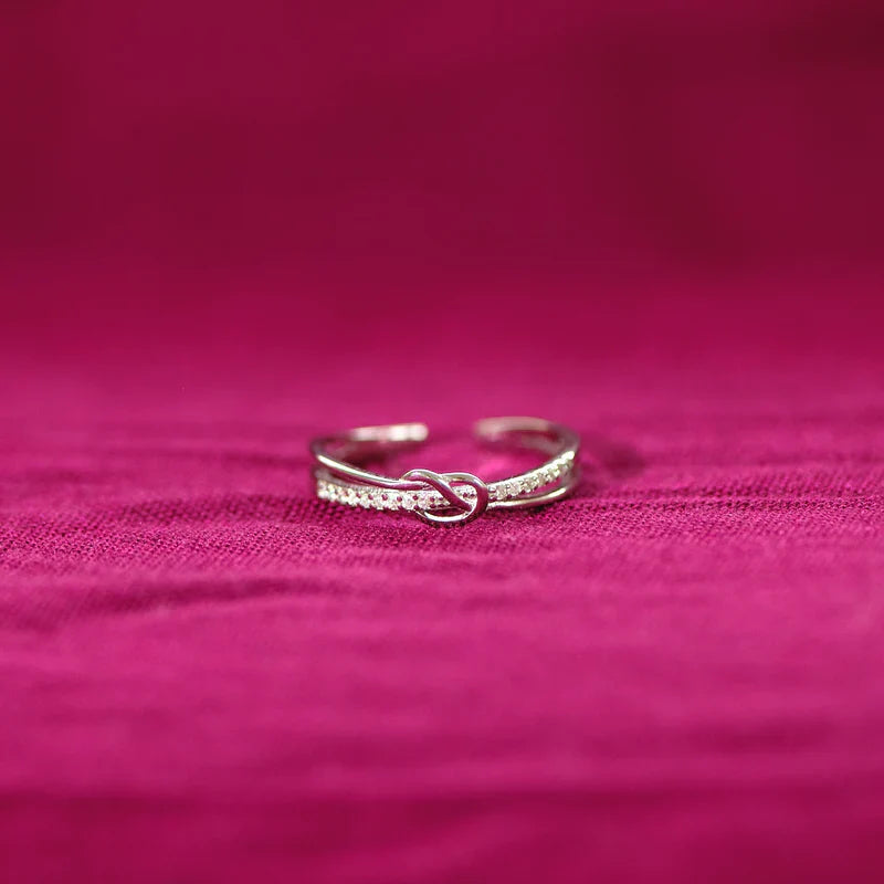 To My Wife – Infinity Knot Ring | Adjustable