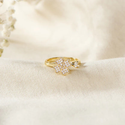 To My Wife – Lucky Clover Fidget Ring | Adjustable