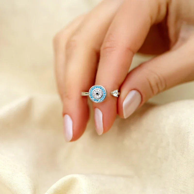 To My Wife – Evil Eye Fidget Ring | Adjustable