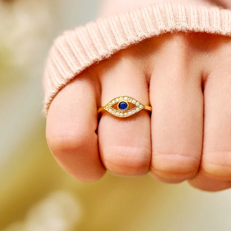To My Mom – Positive Energy Evil Eye Ring | Adjustable