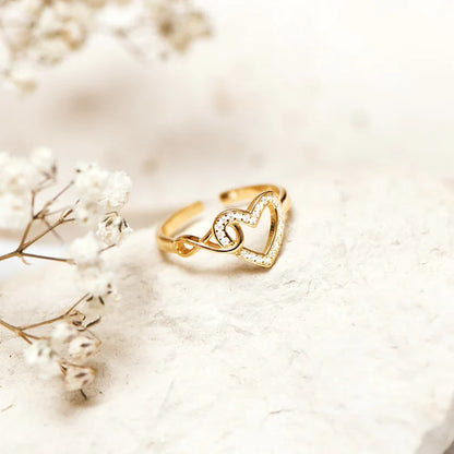 To My Bestie – Infinity Heart Ring | Adjustable