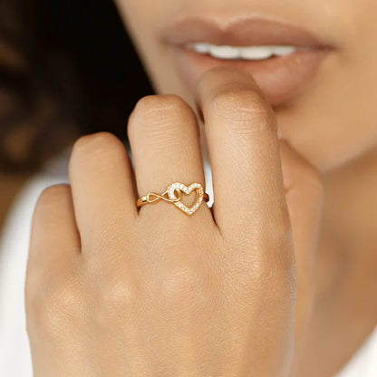 To My Mom – Infinity Heart Ring | Adjustable
