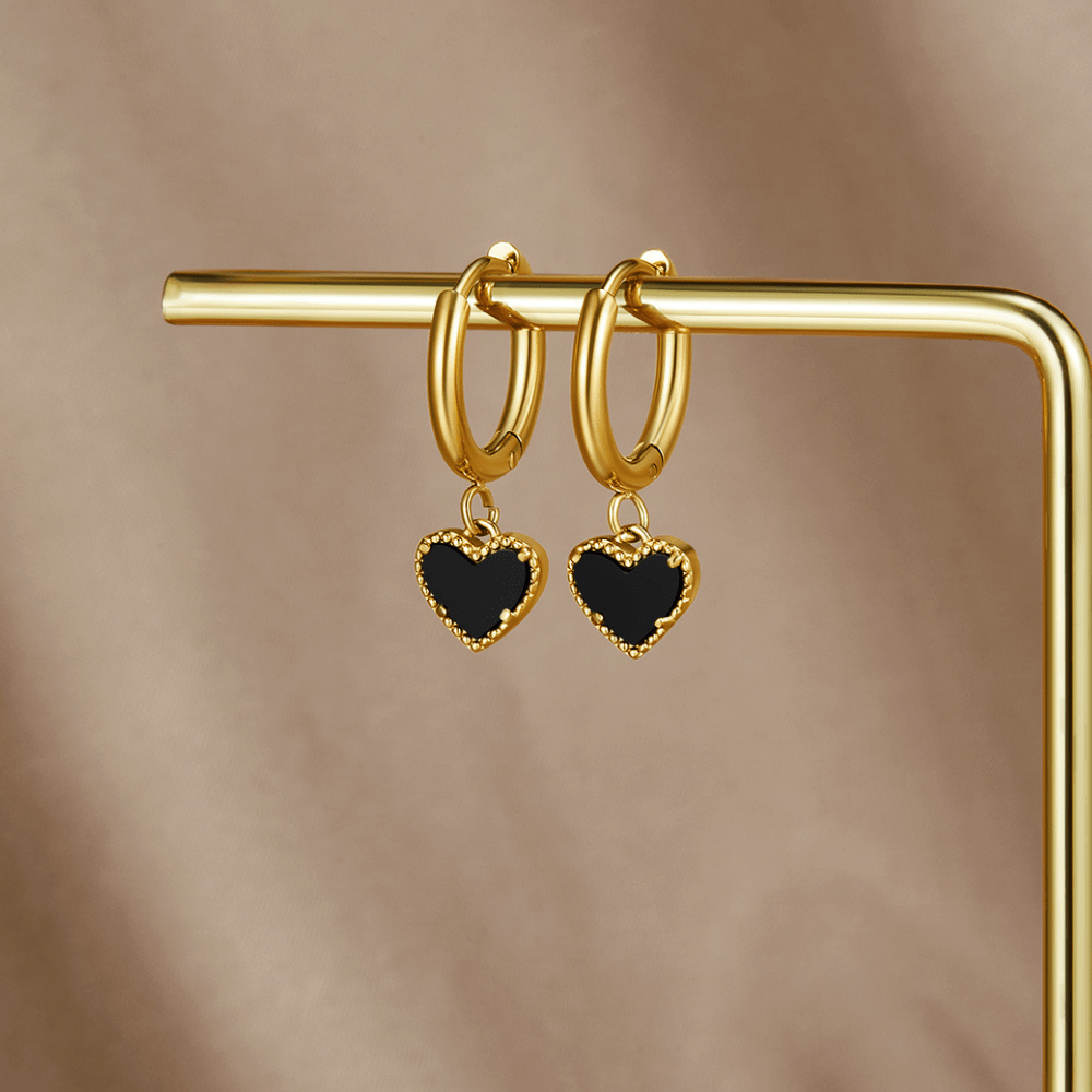 'Tainted Hearts' Heart-Shaped Earrings