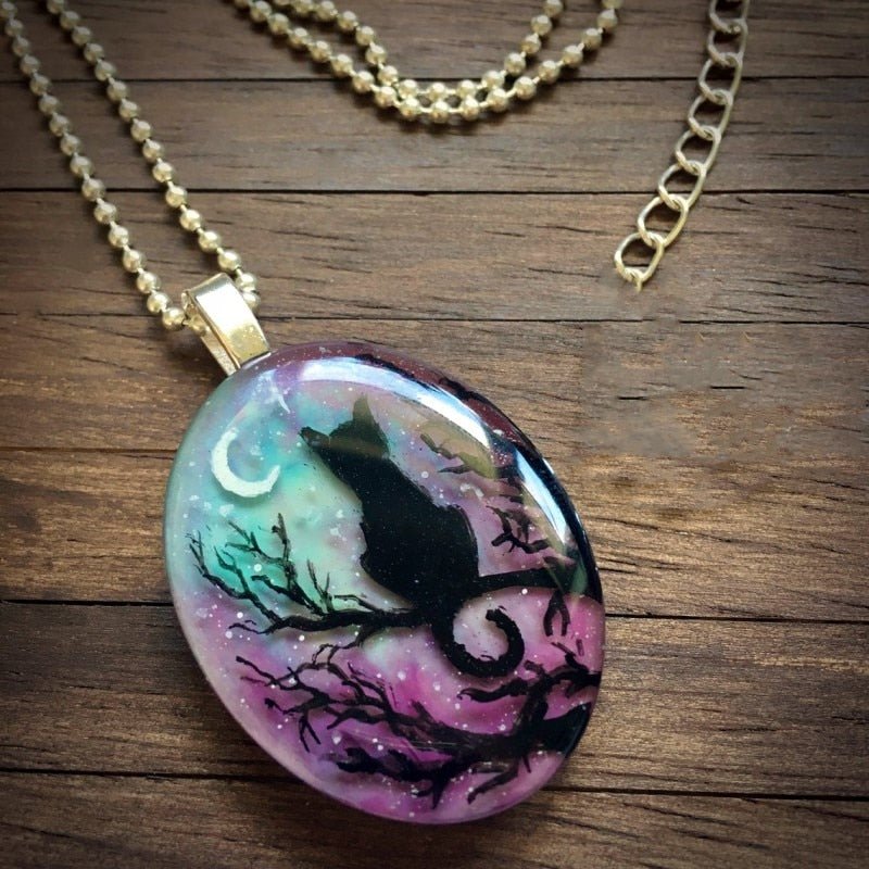 Cat Necklace "Starry Night"