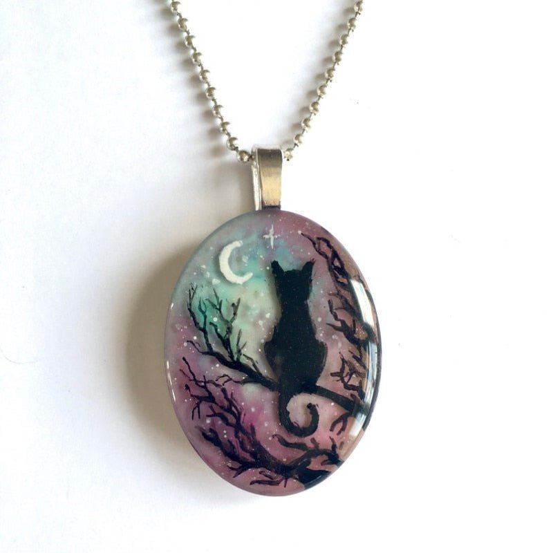 Cat Necklace "Starry Night"