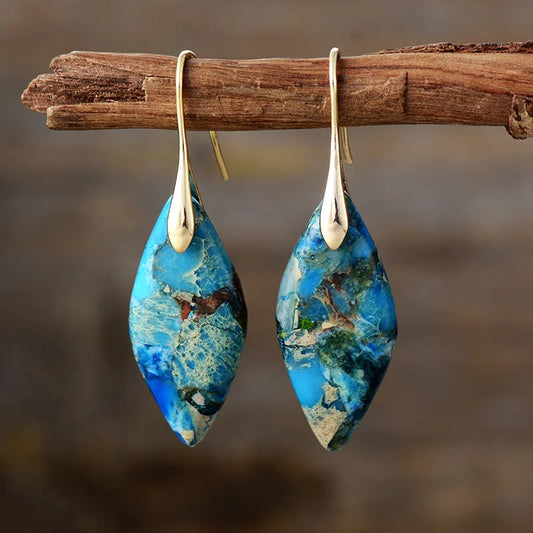 Natural Stone Drop Earrings